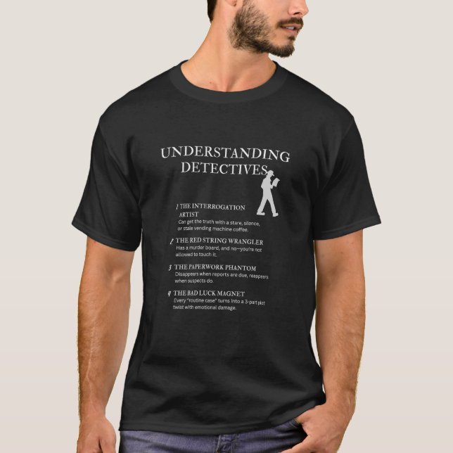 Detektive verstehen - Schwarz T-Shirt (Vorderseite)