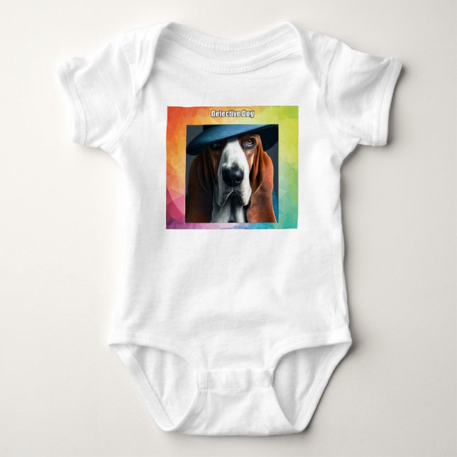 Detektivhund Baby Strampler (Vorderseite)