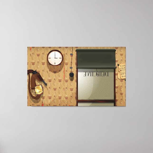 Detektivstelle Leinwanddruck (Vorderseite)