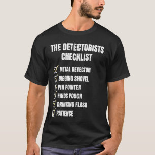 Detektoristen-Checkliste Dreckfischen Metalldetekt T-Shirt