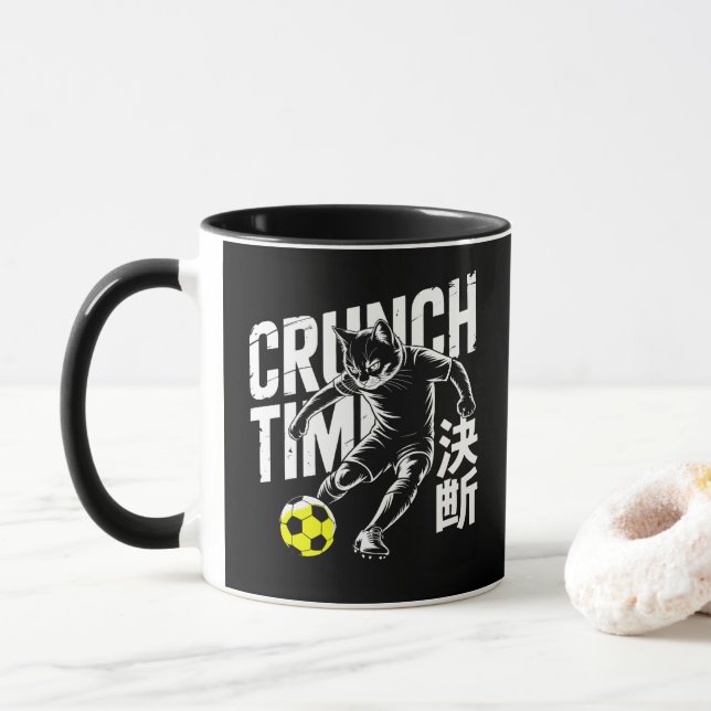 Determined Soccer Cat Mugs - Game Day Gift Tasse (Mit Donut)