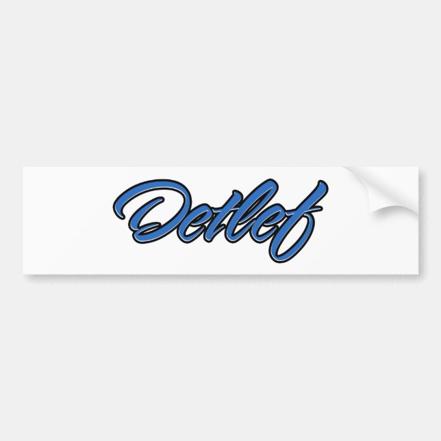 Detlef Name blue Aufkleber Sticker Autoaufkleber (Vorne)