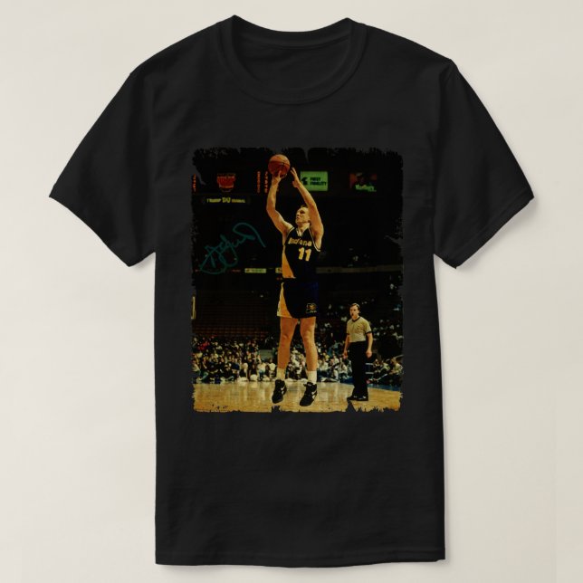 Detlef Schrempf Vintage Basketballgestaltung T-Shirt (Design vorne)