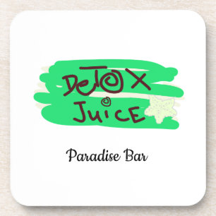 Detox Juice Schild grün Getränkeuntersetzer