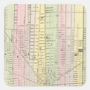 Detroit 2 quadratischer aufkleber