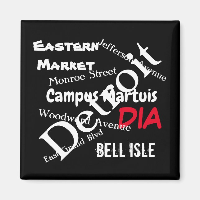 Detroit Around Town Liebe Magnet (Vorne)