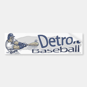 Detroit-Baseball-Autoaufkleber Autoaufkleber