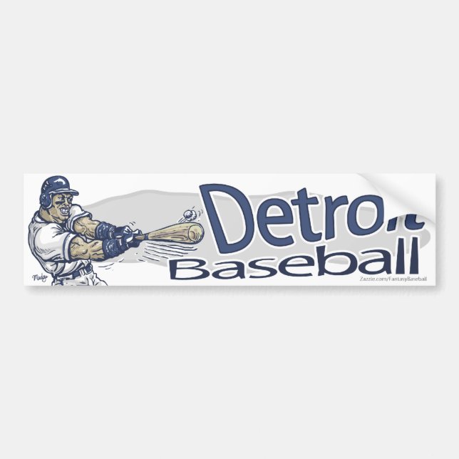 Detroit-Baseball-Autoaufkleber Autoaufkleber (Vorne)