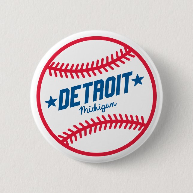 Detroit-Baseball Button (Vorderseite)
