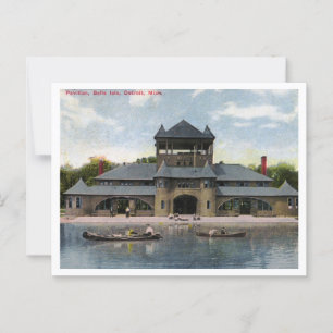 Detroit, Belle Isle, Pavillon, 1910er Jahre Ansich Postkarte