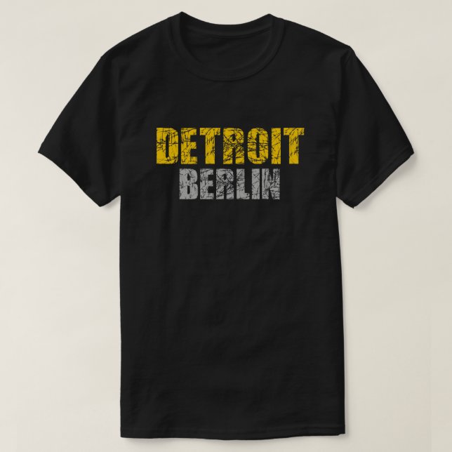Detroit- - Berlin-T-Shirt T-Shirt (Design vorne)