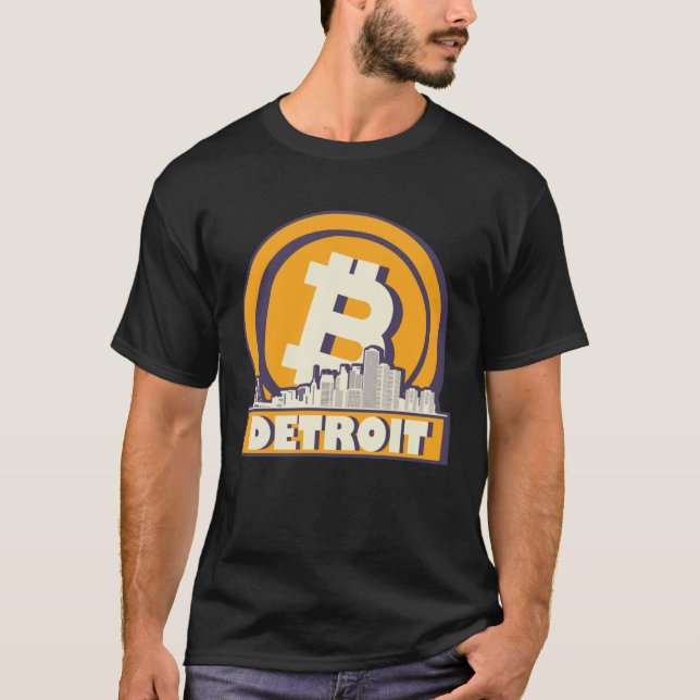 Detroit Bitcoin Maximalist  Bitcoin Detroit Skylin T-Shirt (Vorderseite)