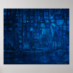 Detroit Blue I - Canvas Print Poster