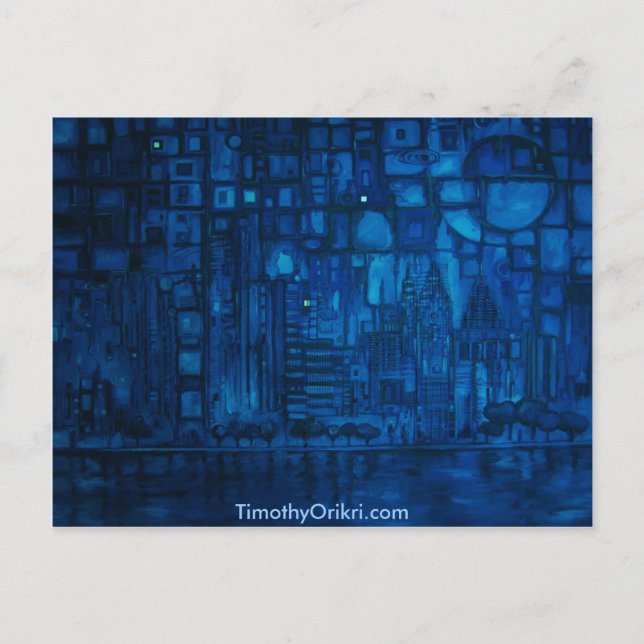 Detroit Blue I - Postcard Postkarte (Vorderseite)