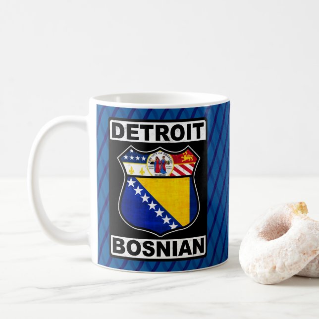 Detroit-bosnisch-amerikanische Tasse (Mit Donut)