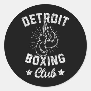 Detroit Boxing Club - Vintage Boxerloves Runder Aufkleber