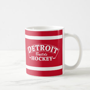 Detroit Builds Hockey Red Striping Tasse