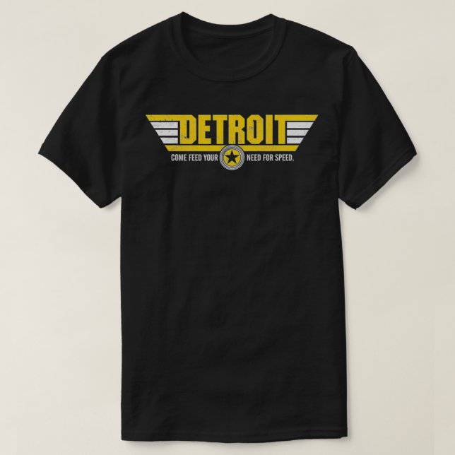 Detroit City Gift Style Design Bekleidung Top Spee (Design vorne)