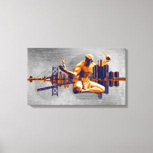 Detroit City Leinwanddruck