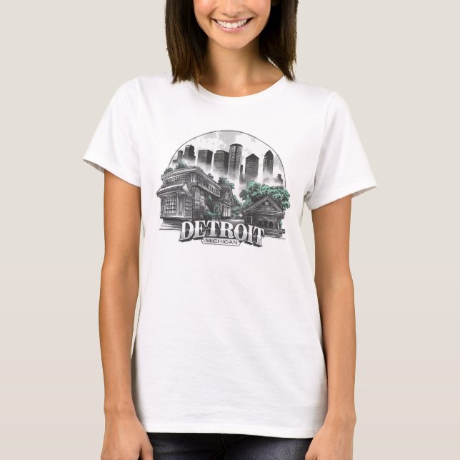 Detroit City Michigan USA T-Shirt (Vorderseite)