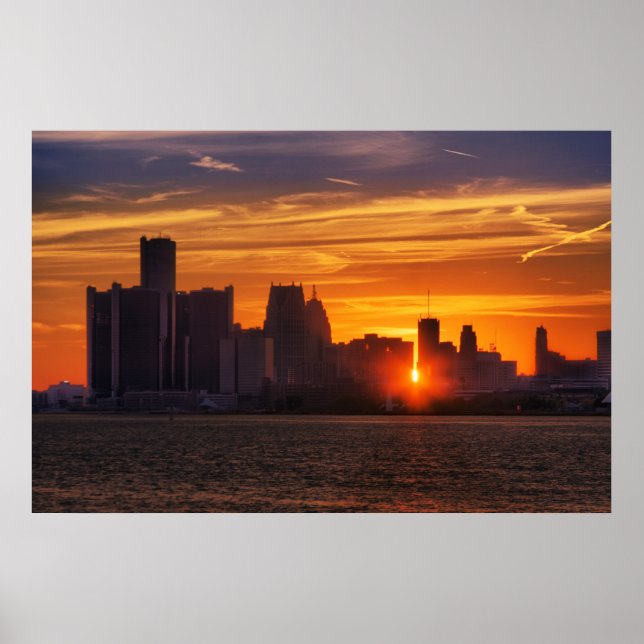 Detroit Cityscape #0527 Poster (Vorne)