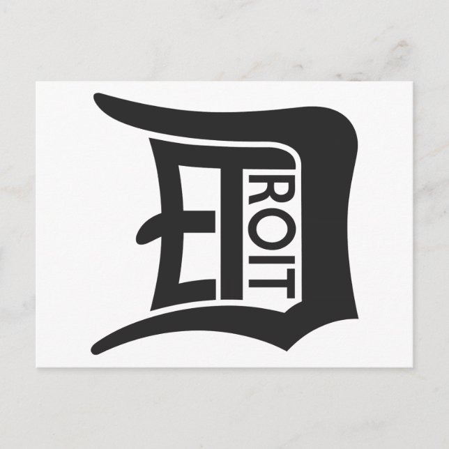 Detroit D Postkarte (Vorderseite)