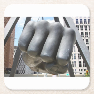 Detroit-Faust Rechteckiger Pappuntersetzer