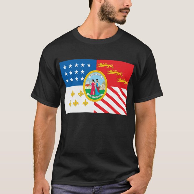Detroit-Flaggen-T - Shirt (Vorderseite)