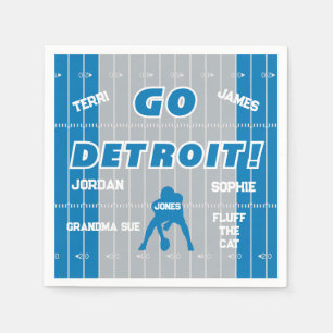 Detroit Football Family Paper Napkin Serviette