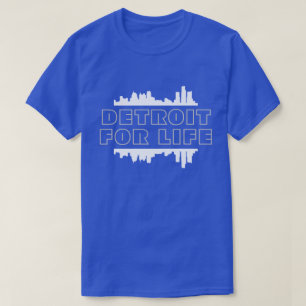 Detroit for Life - Football Skyline T-Shirt