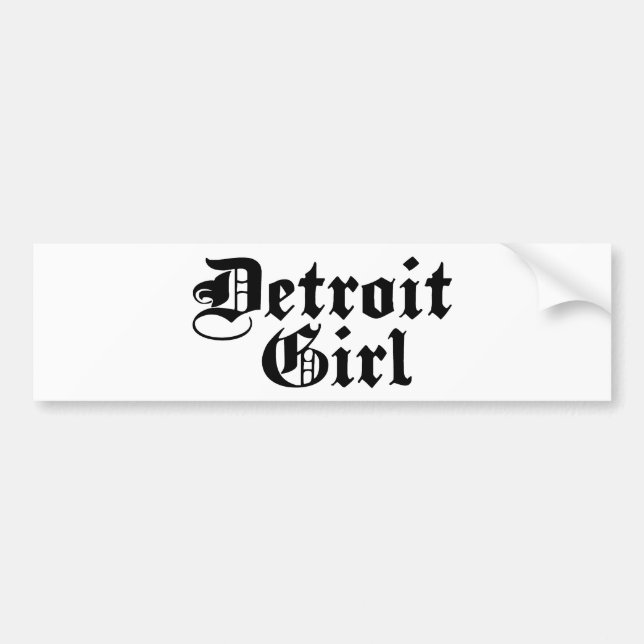 Detroit Girl Autoaufkleber (Vorne)