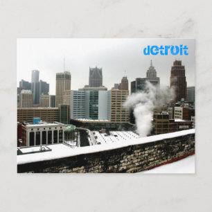Detroit im Winter Postkarte