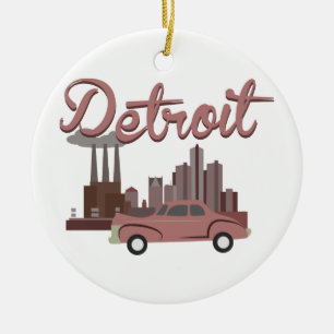 Detroit Keramik Ornament