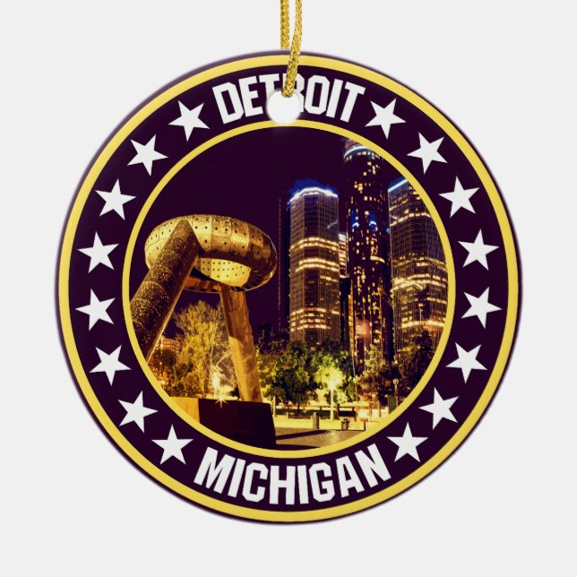 Detroit Keramik Ornament (Vorne)