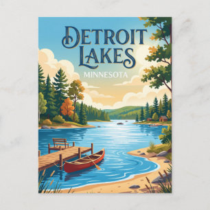 Detroit Lakes, Minnesota Postkarte