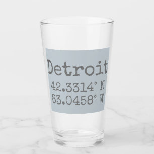 Detroit Latitude Longitude Glas