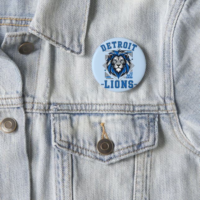 Detroit Lions Football Button (Beispiel)
