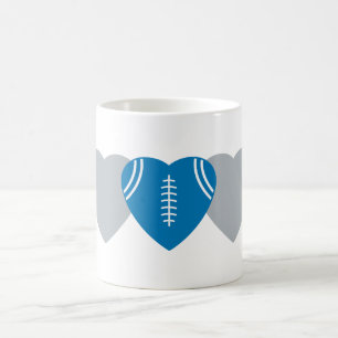 Detroit Lions Football Herzdesign Kaffeetasse