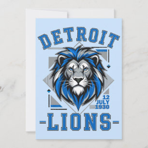 Detroit Lions Fußball Einladung