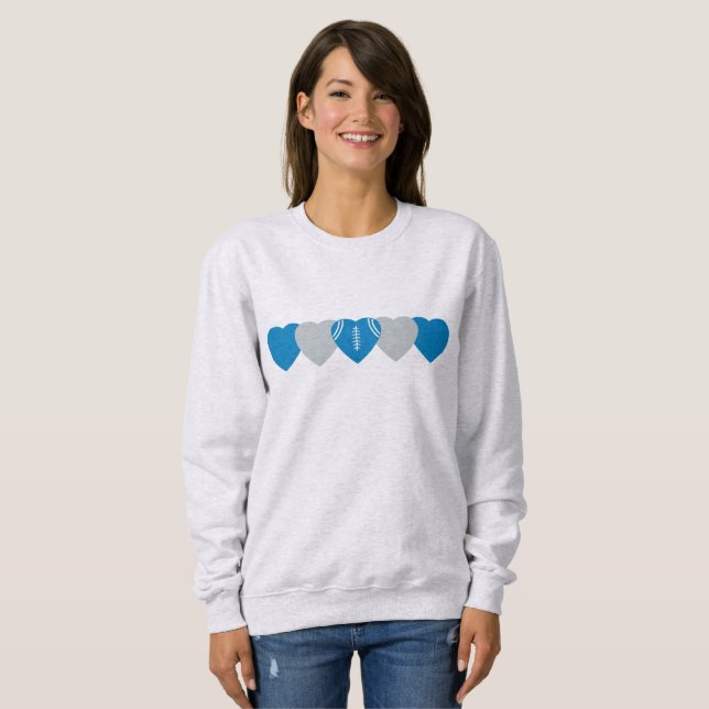 Detroit Lions Heart Football Dark Sweatshirt (Vorne ganz)
