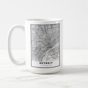 Detroit Map Kaffeetasse