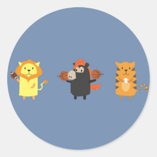 Detroit-Maskotttiere Runder Aufkleber