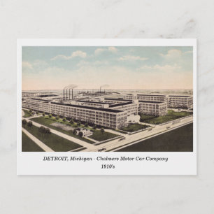 Detroit MI, Chalmers Motor Car Co alte Postkarte