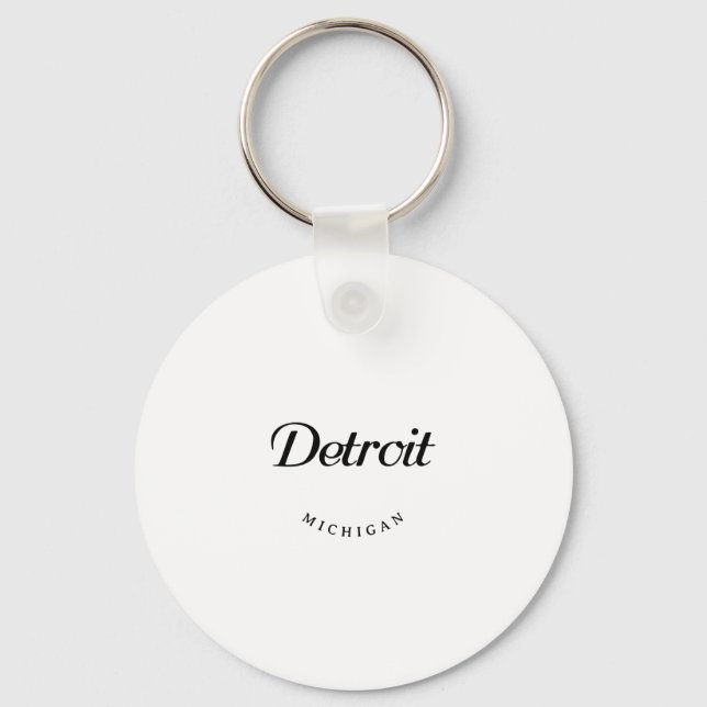Detroit MI Schlüsselanhänger (Vorderseite)