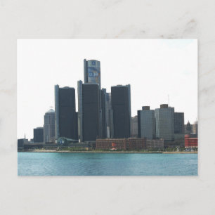 Detroit, MI Skyline Postcard Postkarte