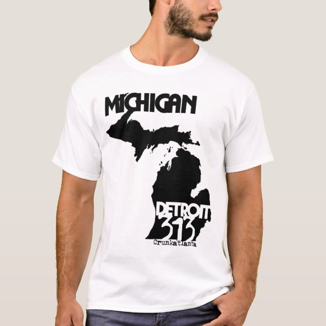 Detroit, Michigan 313 T-Shirt (Vorderseite)