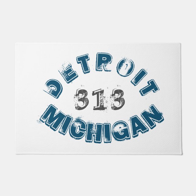 Detroit Michigan Area Code Fußmatte (Vorderseite)