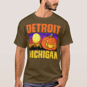 Detroit Michigan Happy Halloween Party Local City T-Shirt