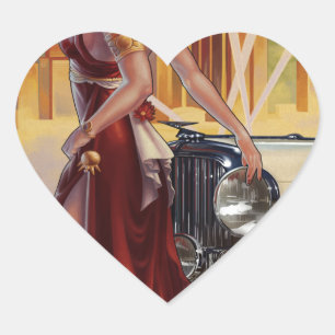 Detroit, Michigan   Motor City Herz-Aufkleber