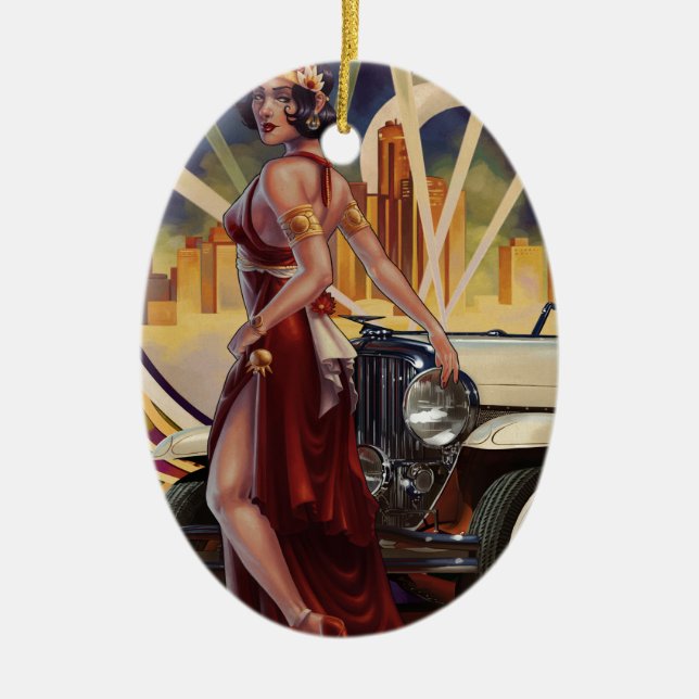 Detroit, Michigan| Motorstadt Keramikornament (Vorne)